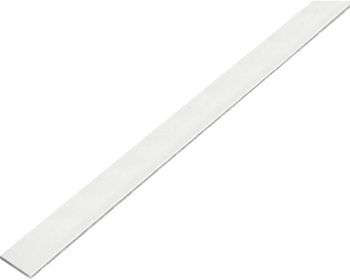 Flachstange Alu kugelgestrahlt silber, selbstklebend 20x2 mm, 1 m Kunststoff-Flachleiste