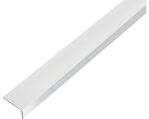 Profilé d'angle alu grenaillé argent autocollant 20x10x1 mm, 1 m Profilé d''angle en métal