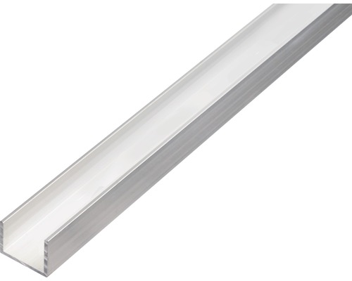 U-Profil Aluminium silber 30 x 20 x 2 x 2 mm 2,6 m