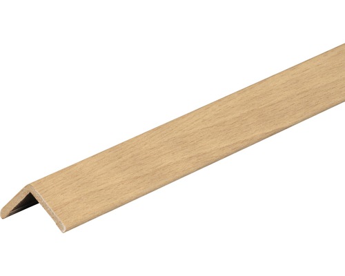 Baguette d'angle Shortline en hêtre 22x22x2600 mm Profilé d''angle en plastique aspect bois