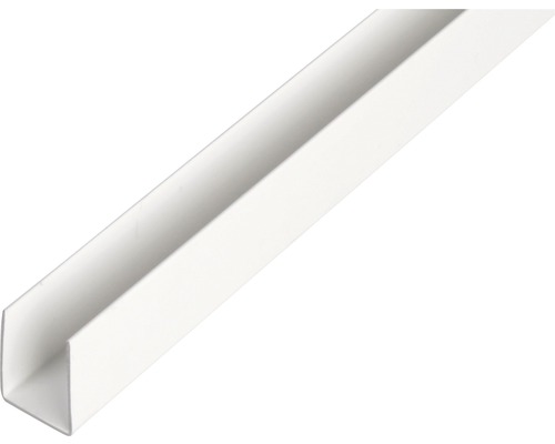 Profilé en U PVC blanc 21 x 20 x 1 mm x 1 mm , 2,6 m