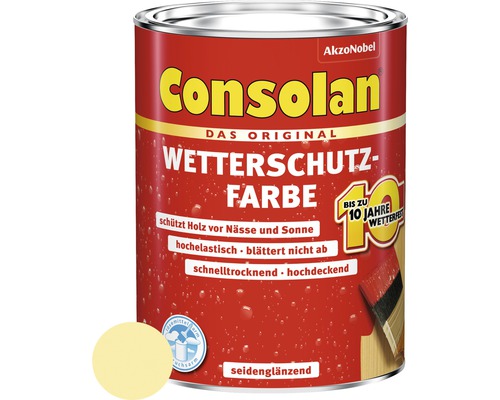 Consolan Wetterschutzfarbe nordgelb 2.5 Liter