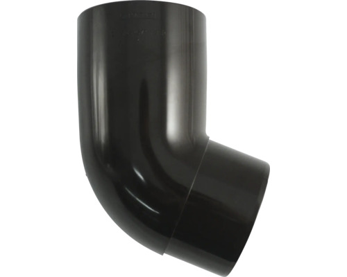 Coude pour tuyau de descente Marley plastique rond 67° marron chocolat RAL 8017 DN 105 mm Coude de tuyau d''évacuation avec un angle de 90 degrés