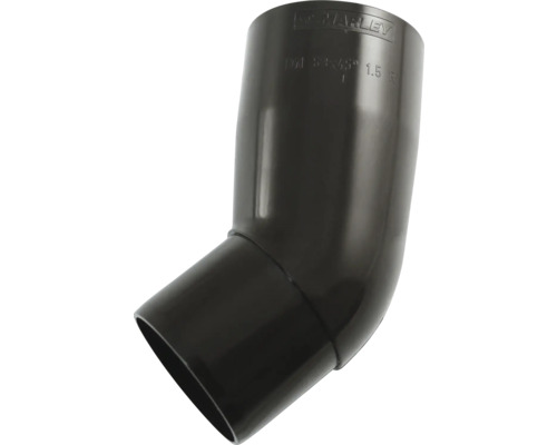Coude pour tuyau de descente Marley plastique rond 45° marron chocolat RAL 8017 DN 53 mm Coude pour tuyau de descente Marley plastique rond 45° marron chocolat RAL 8017 DN 53 mm