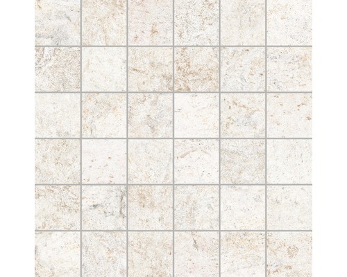 Mosaikfliese Quarzite Blanco 30 x 30 x 0,93 cm Quadratische Mosaikfliesen aus Steinzeug