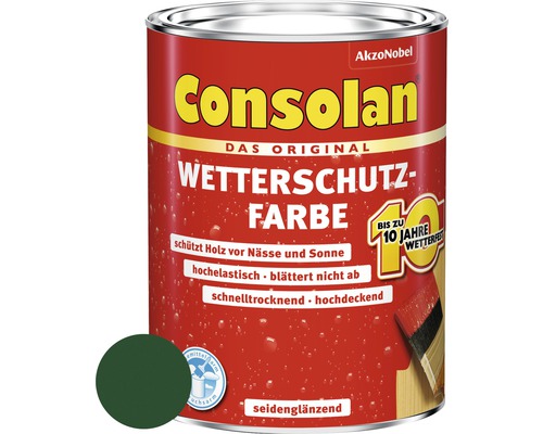 Consolan Wetterschutzfarbe moosgrün 2.5 Liter