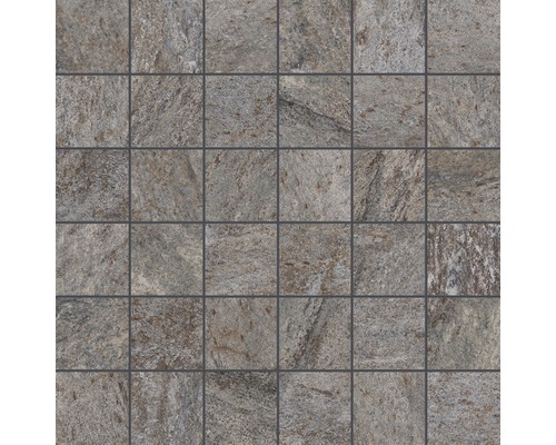 Mosaikfliese Quarzite Gris 30 x 30 x 0,93 cm Mosaikfliese aus Steinzeug für Wand und Boden