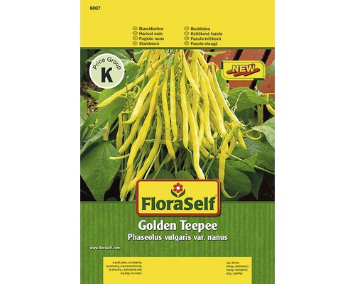 Haricot nain 'Golden Teepee' FloraSelf semences stables semences de légumes-0