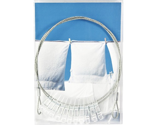 Corde à linge avec pinces à linge