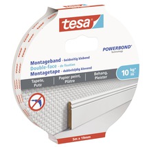 tesa® Montageband weiss für Tapete & Putz 5 m x 19 mm-thumb-0