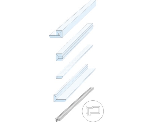 Système de porte coulissante Pocket Kit KNAUF intrados sans cadre pour vantail en bois épaisseur de paroi 150 mm