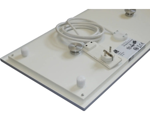 Arrière d''une plaque chauffante avec câble et prise