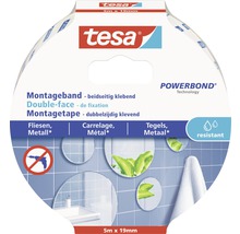 Tesa Ruban de montage double face 5m x 19mm