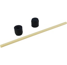Holzstab und Gummikappen für Gartengeräte