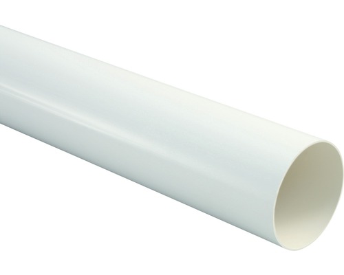 Tuyau de descente Marley plastique rond blanc de signalisation RAL 9016 DN 53 mm 2000 mm Tuyau en plastique en coupe transversale