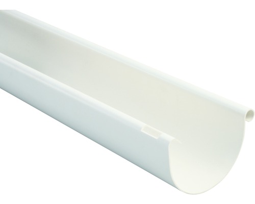 Gouttière plastique Marley semi-circulaire blanc de signalisation RAL 9016 DN 100 mm 3000 mm