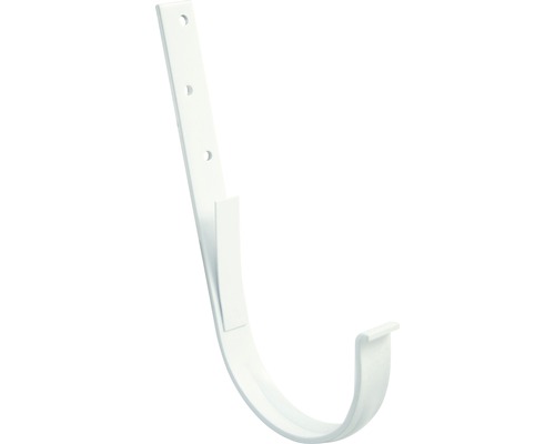 Crochet de gouttière Marley semi-circulaire zingué blanc de signalisation RAL 9016 DN 100 mm Crochet de gouttière pour fixer les gouttières