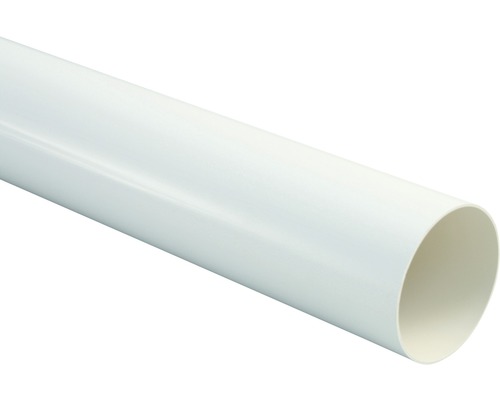 Tuyau de descente Marley plastique rond blanc de signalisation RAL 9016 DN 105 mm 2500 mm