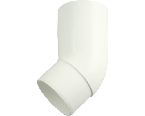 Coude pour tuyau de descente Marley plastique rond 45° blanc de signalisation RAL 9016 DN 105 mm