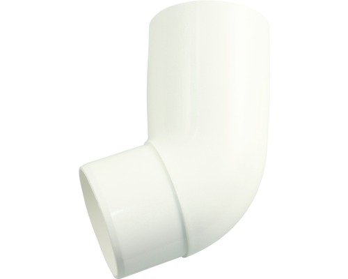 Coude pour tuyau de descente Marley plastique rond 67° blanc de signalisation RAL 9016 DN 105 mm