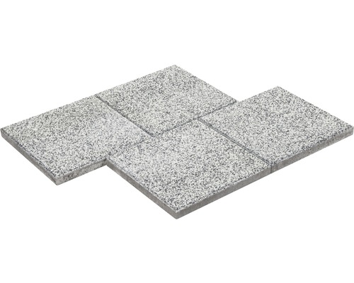 Beton Terrassenplatte Cassana weiss 40 x 40 x 4 cm Graue Betonpflastersteine