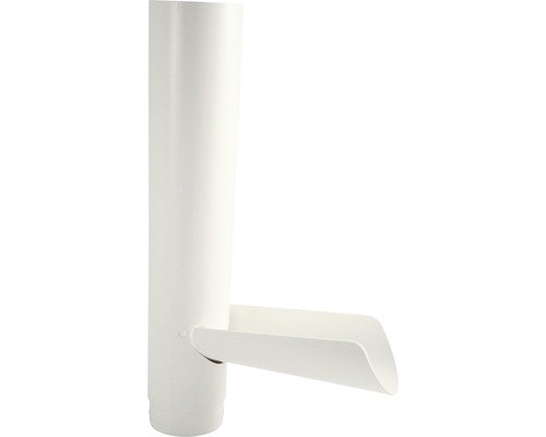 Récupérateur d'eau de pluie plastique Marley blanc de signalisation RAL 9016 DN 105 mm Coude de descente pluviale pour l''évacuation des eaux de pluie
