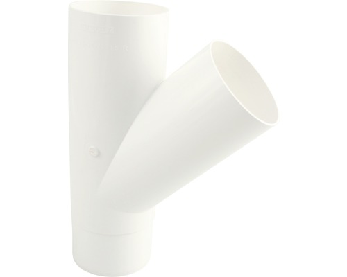 Embranchement de tuyau plastique Marley rond 45° blanc signalisation RAL 9016 DN 75/75 mm