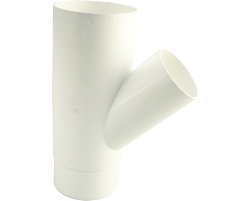 Embranchement de tuyau plastique rond Marley 45° blanc de signalisation RAL 9016 DN 105/75 mm