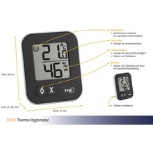 Thermo-hygromètre numérique TFA MOXX, piles incl.-thumb-2