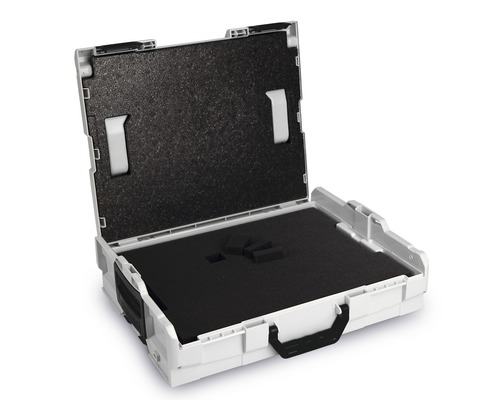 Coffret à outils ouvert avec insert en mousse