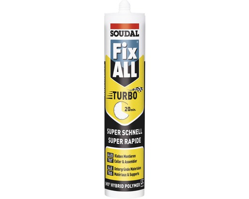 Kleb- und Dichtstoff Fix All Turbo Soudal weiss 290 ml