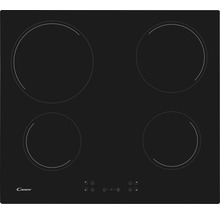 Table de cuisson noire avec quatre zones de cuisson