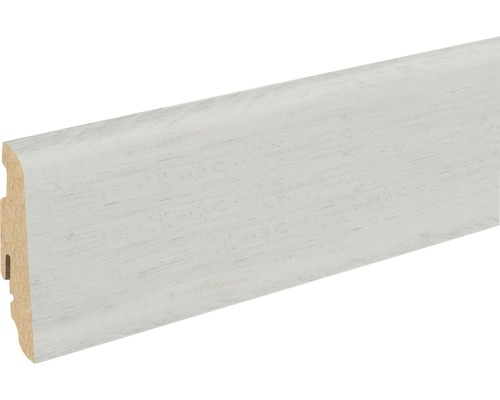 Plinthe SKANDOR chêne blanc FOEI14D FU060L 19 x 58 x 2400 mm Plinthe en bois avec grain
