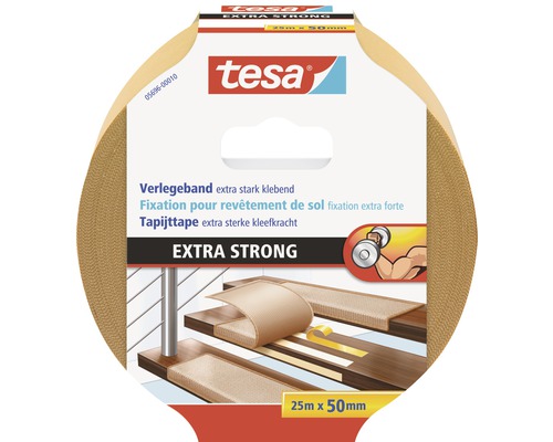 tesa® Doppelseitigs Verlegeband extra stark klebend 50 mm x 25 m
