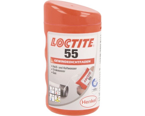 Fil d'étanchéification pour filetage Loctite 55 160 m Loctite 55 Emballage de fil d''étanchéité pour filetage