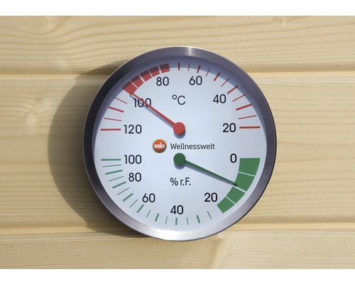 Dispositif de mesure du climat pour sauna Weka avec hygromètre et thermomètre