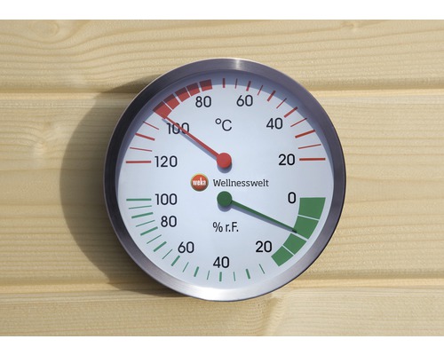 Dispositif de mesure du climat pour sauna Weka avec hygromètre et thermomètre Thermomètre de sauna pour afficher la température et l''humidité