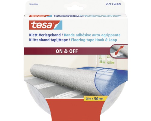 tesa® Klett Verlegeband 25 m x 50 mm