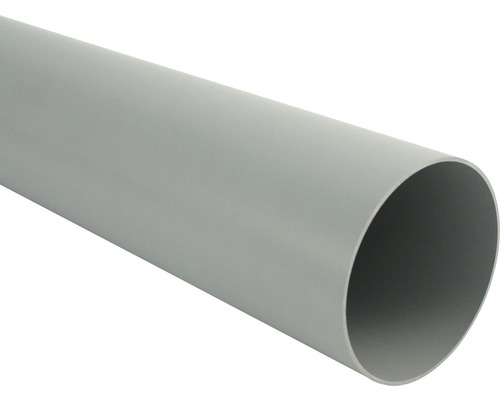 Marley Fallrohr Kunststoff rund fenstergrau RAL 7040 NW 75 mm 3000 mm Graues Kunststoffrohr