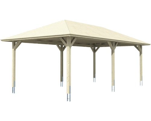 Carport en bois avec toit