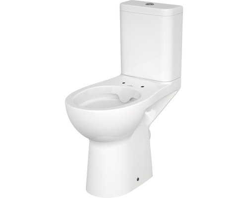 Combinaison WC sans bride Etiuda blanc avec réservoir de chasse d’eau sans abattant WC
