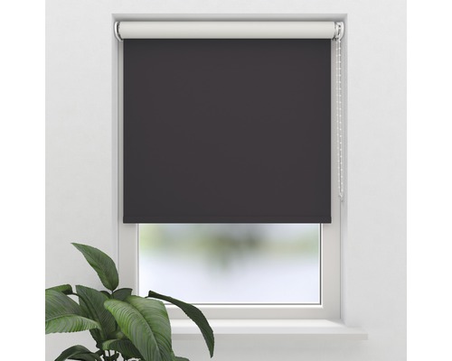 Dunkles Rollo am Fenster mit Bedienkette