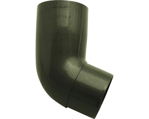 Coude pour tuyau de descente plastique rond Marley 67° anthracite métallique DB703 DN 75 mm