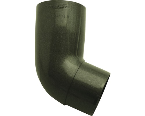 Coude pour tuyau de descente plastique rond Marley 67° anthracite métallique DB703 DN 105 mm