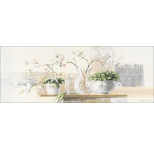 Tableau sur cadre à cales Flower Pots 27x77 cm