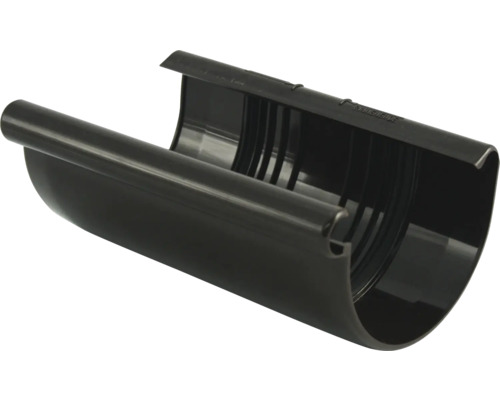 Pièce de jonction de gouttière Marley plastique semi-circulaire marron chocolat RAL 8017 DN 100 mm Gouttière demi-ronde en plastique
