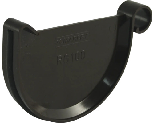 Marley Rinnenendstück Kunststoff halbrund schokoladenbraun RAL 8017 NW 100 mm Marley Dachrinnenhalter RG 100