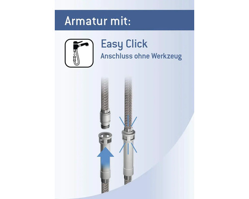 Easy Click Armaturanschluss ohne Werkzeug