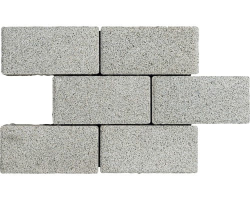 Pavés gris en motif de maçonnerie