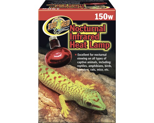 Lampe chauffante infrarouge nocturne Zoo Med 150 watts pour terrariums